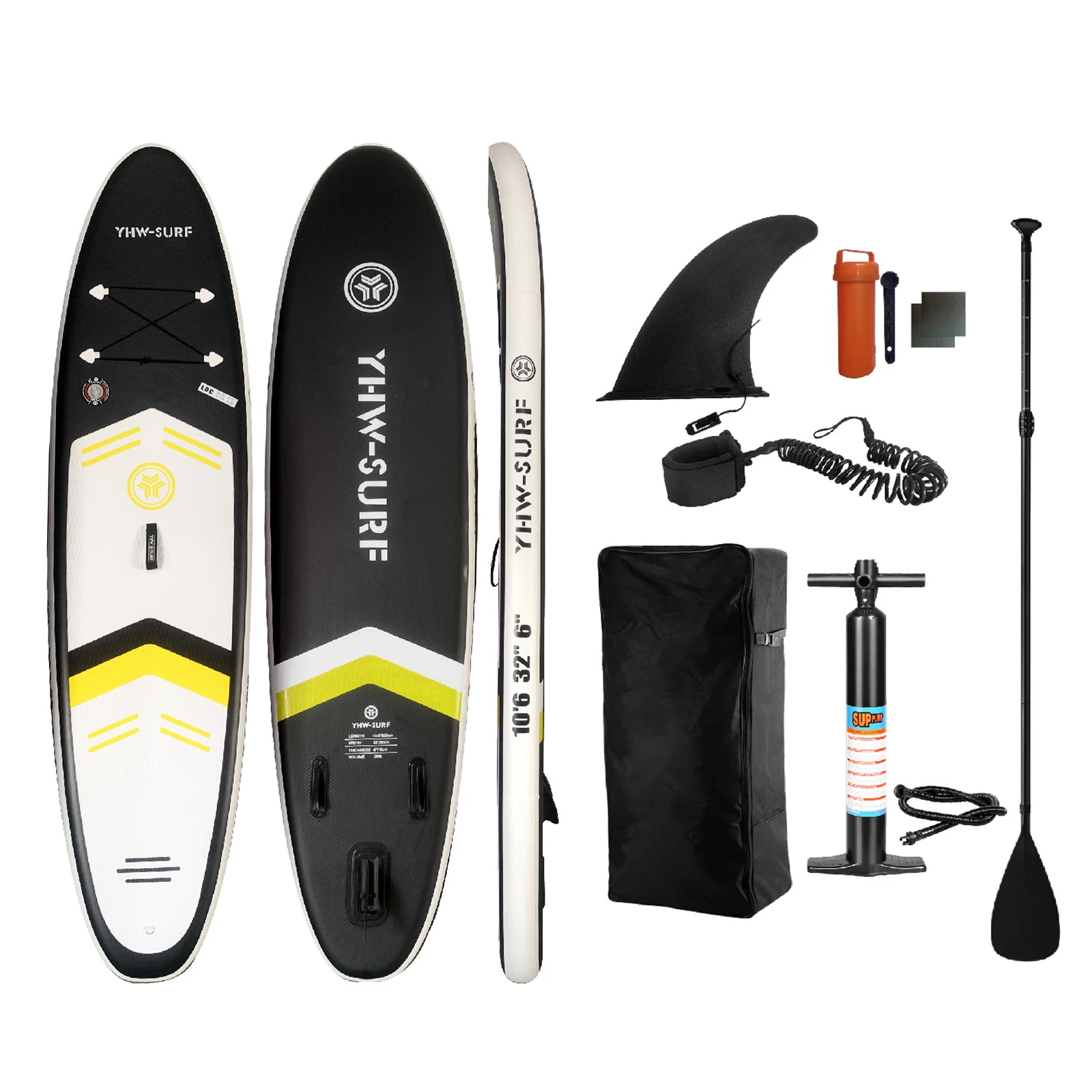 10.6ft Surfboard PVC Inflatable Paddle Board Seaside Beach Water-skiing Stand Up Paddle Board with Foot Rope 10.6ft Surfboard PVC Inflatable Paddle Board Seaside Beach Water-skiing Stand Up Paddle Board with Foot Rope