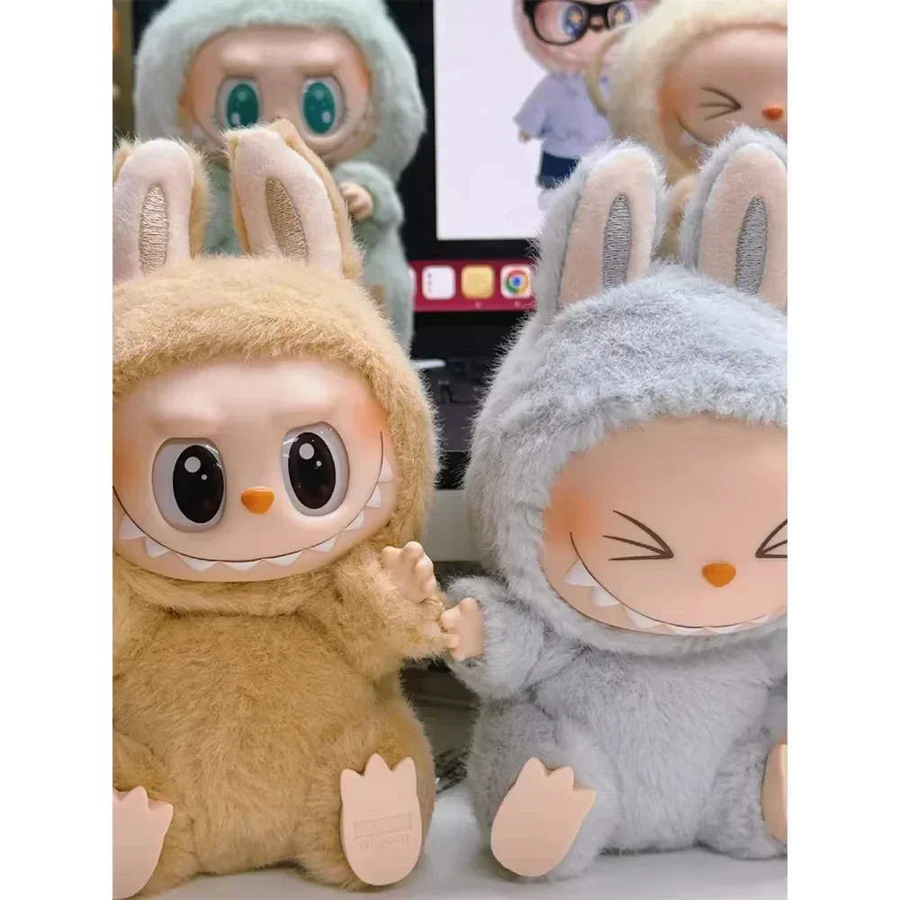 High Quality Macaron Second Generation Monster Labubu Sitting Party Vinyl Plush Blind Box Decoration Surprise Box Doll Birthday