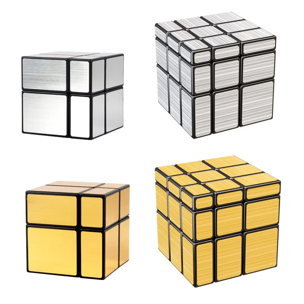 SENGSO Mirror Magic Cube 2x2 3x3 Golden Silver Magic Cubo Profession Puzzle High Quality Children's Toys SENGSO Mirror Magic Cube 2x2 3x3 Golden Silver Magic Cubo Profession Puzzle High Quality Children's Toys