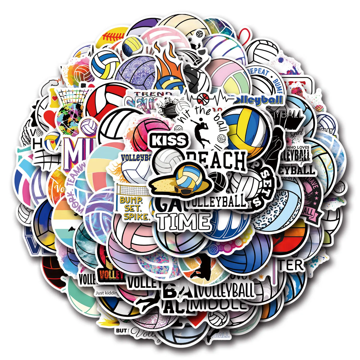 10/30/55/110PCS Volleyball Cartoon Stickers Ball Sports Graffiti Sticker Luggage Laptop Phone Guitar Car Bike Decals Kids Toys 10/30/55/110PCS Volleyball Cartoon Stickers Ball Sports Graffiti Sticker Luggage Laptop Phone Guitar Car Bike Decals Kids Toys