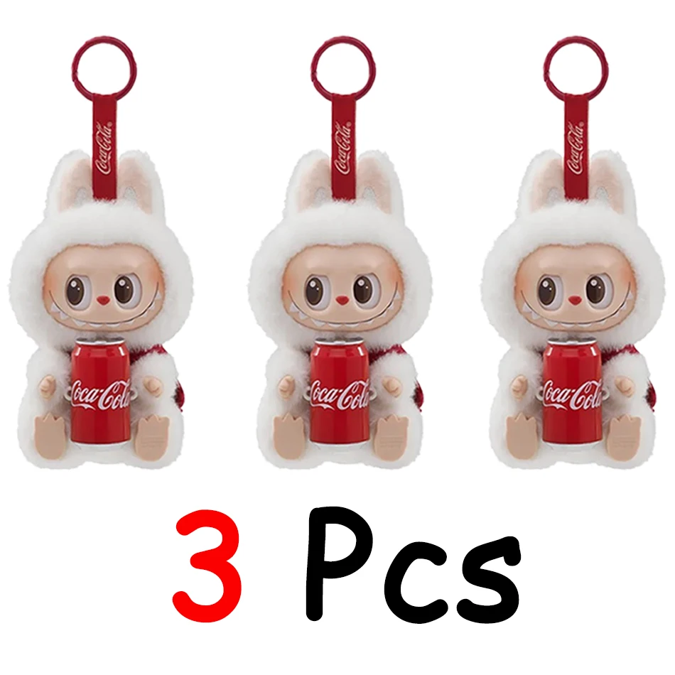 Labubu os monstros batimento cardíaco macaron esmalte rosto caixa cega estatueta de pvc bonito pingente ornamento boneca decoraç