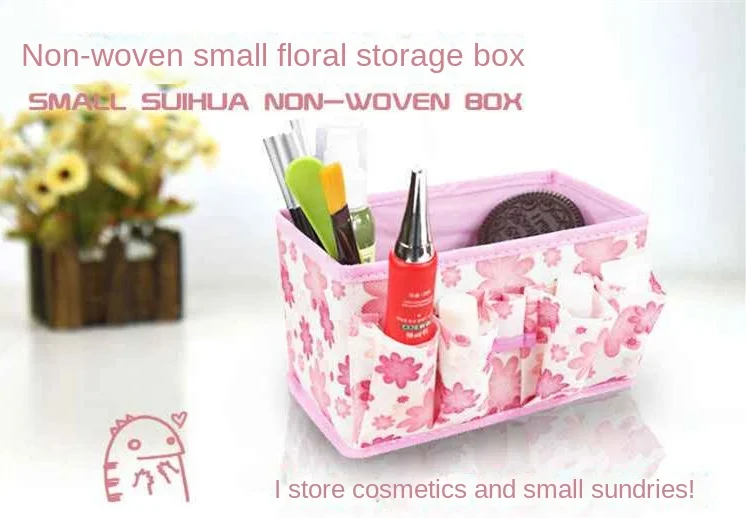 Organizer box makeup organizers Cosmetic Storage Box Bag Bright Color Foldable Stationary Container Makeup organizador watch box