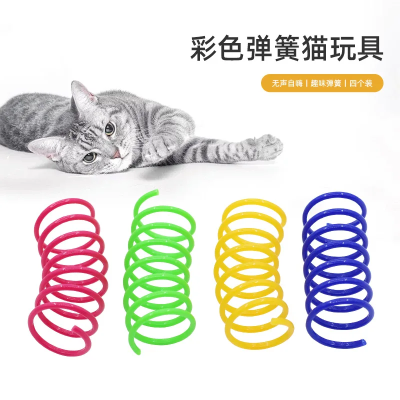 10Pcs Spring Tube Cat Interactive Toys Catnip Kitten Playing Toys Plastic Spring Toys Pet Training Toy Multicolor Pet Supply 10Pcs Spring Tube Cat Interactive Toys Catnip Kitten Playing Toys Plastic Spring Toys Pet Training Toy Multicolor Pet Supply