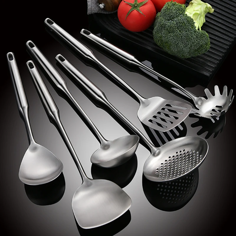 304 Stainless Steel Cooking Spatula Shovel Colander Rice Soup Spoon Thickened Anti-scald Kitchenware Cookware Accessories 304 Stainless Steel Cooking Spatula Shovel Colander Rice Soup Spoon Thickened Anti-scald Kitchenware Cookware Accessories