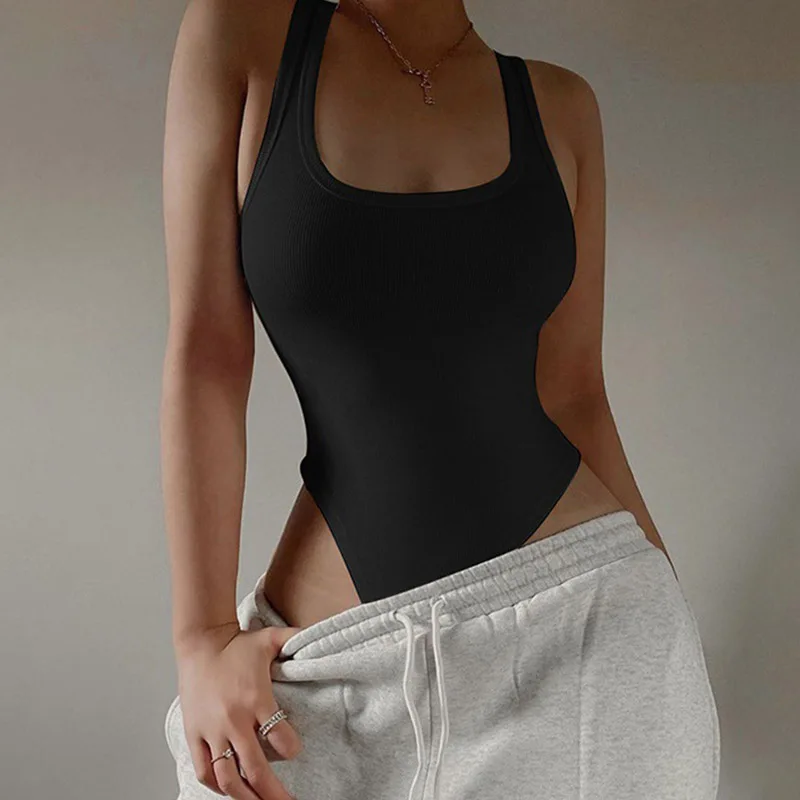 Sleeveless Knit Bodysuit Hot Summer Sexy Bodycon Off Shoulder Halter Tops Casual Street Bodice For Women ClubWear Sleeveless Knit Bodysuit Hot Summer Sexy Bodycon Off Shoulder Halter Tops Casual Street Bodice For Women ClubWear