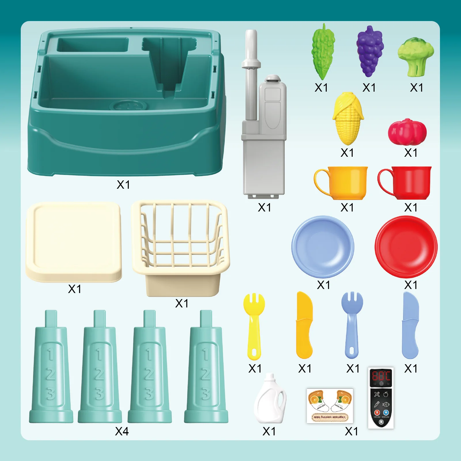 Kids Kitchen Play Sink Toy Set, Play Sink with Running Water, Kitchen Play Sink Toy Role Play Kitchen Set Gift for Boys Girls Kids Kitchen Play Sink Toy Set, Play Sink with Running Water, Kitchen Play Sink Toy Role Play Kitchen Set Gift for Boys Girls