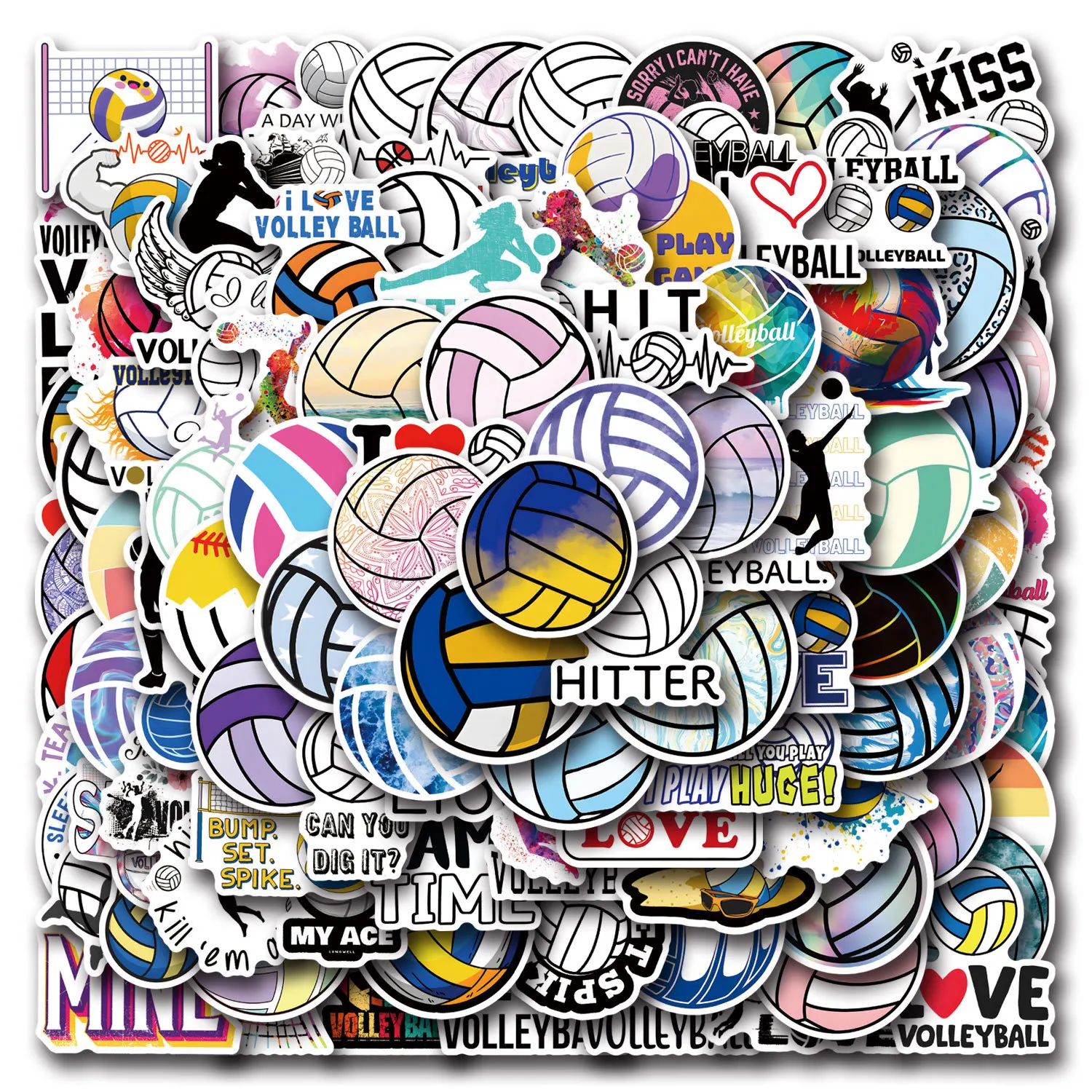 10/30/55/110PCS Volleyball Cartoon Stickers Ball Sports Graffiti Sticker Luggage Laptop Phone Guitar Car Bike Decals Kids Toys 10/30/55/110PCS Volleyball Cartoon Stickers Ball Sports Graffiti Sticker Luggage Laptop Phone Guitar Car Bike Decals Kids Toys