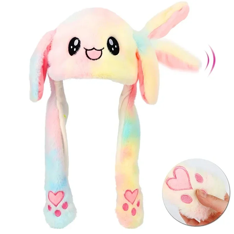 Adorable Moving Bunny Ears Hat - Kawaii Plush Toy Gift for Children, Kids, and Adults - Fun Cartoon Cap for Playtime Adorable Moving Bunny Ears Hat - Kawaii Plush Toy Gift for Children, Kids, and Adults - Fun Cartoon Cap for Playtime