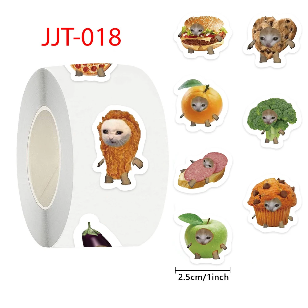 500pcs/Roll Cute Food Cat Cartoon Sealing Stickers Creativity DIY PVC Laptop Decals Decoration Stiker Reward Gift Toys 500pcs/Roll Cute Food Cat Cartoon Sealing Stickers Creativity DIY PVC Laptop Decals Decoration Stiker Reward Gift Toys