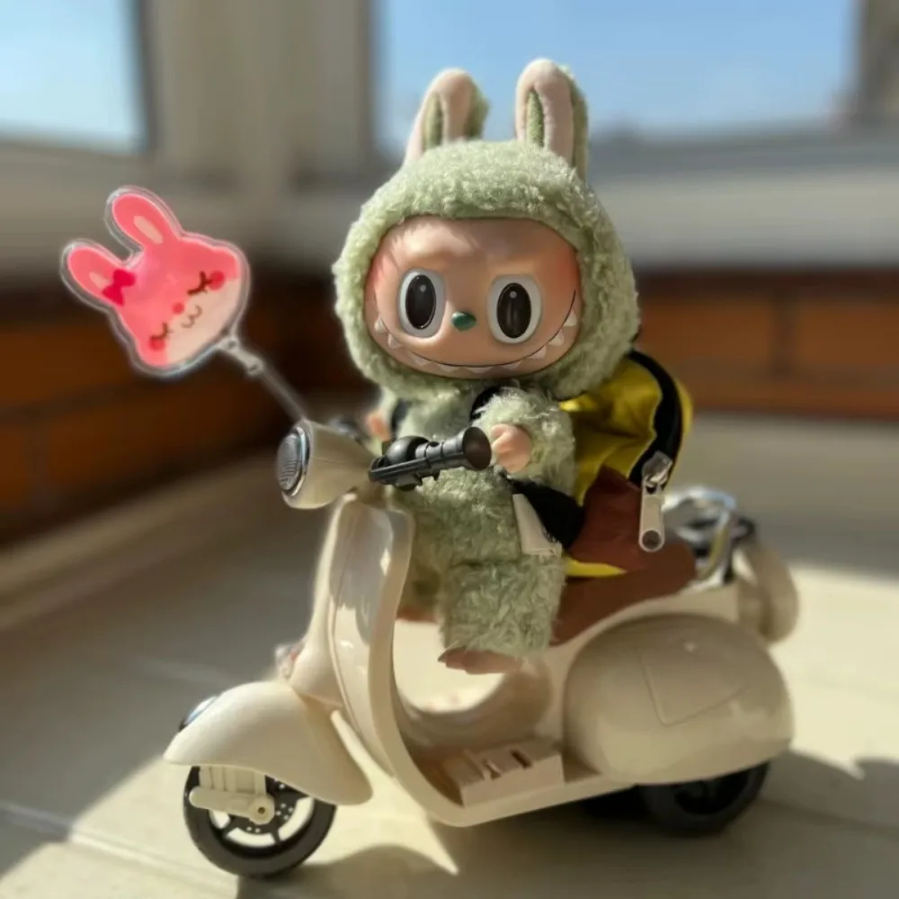 Labubu Doll Mini Electric Motorcycle with Music Lamplight Kawaii Motor Toys for Dolls Cute Labubu Doll Accessories Birthday Gift Labubu Doll Mini Electric Motorcycle with Music Lamplight Kawaii Motor Toys for Dolls Cute Labubu Doll Accessories Birthday Gift