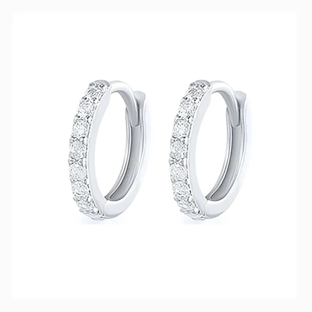 1 Pair Stainless Steel Cubic Zirconia Minimal Hoop Earrings for Women Small Huggie Thin Cartilage Helix Tragus Piercing Jewelry 1 Pair Stainless Steel Cubic Zirconia Minimal Hoop Earrings for Women Small Huggie Thin Cartilage Helix Tragus Piercing Jewelry
