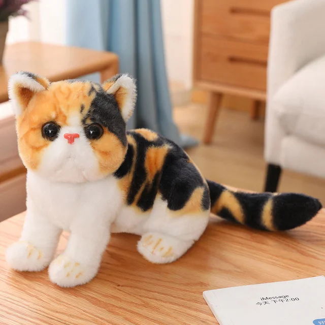 1pc 4 Colors INS Like Real Prone Cat Plush Doll Stuffed Pure Colors Grey White Yellow Kitten Toy Pets Animal Kids Gift 1pc 4 Colors INS Like Real Prone Cat Plush Doll Stuffed Pure Colors Grey White Yellow Kitten Toy Pets Animal Kids Gift