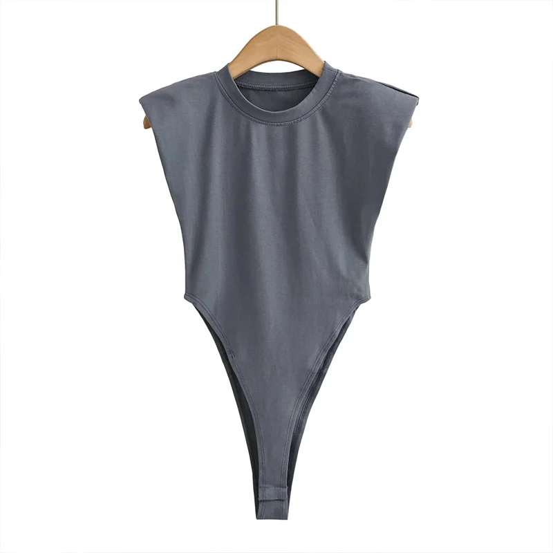 Sexy tops women Summer one-pieces bodycon bodysuit padded shoulder bodysuit black sleeveless body suits for women white Sexy tops women Summer one-pieces bodycon bodysuit padded shoulder bodysuit black sleeveless body suits for women white