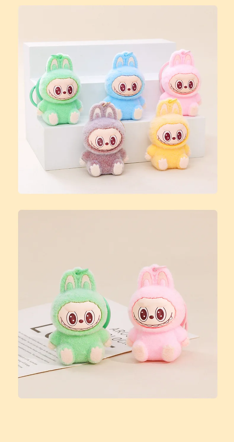 Labubu Keychain Cartoon Labubu Backpack Pendant Decorative Car Keychain Model Doll School Bag Charm Cute Keyring Festivals Gifts Labubu Keychain Cartoon Labubu Backpack Pendant Decorative Car Keychain Model Doll School Bag Charm Cute Keyring Festivals Gifts