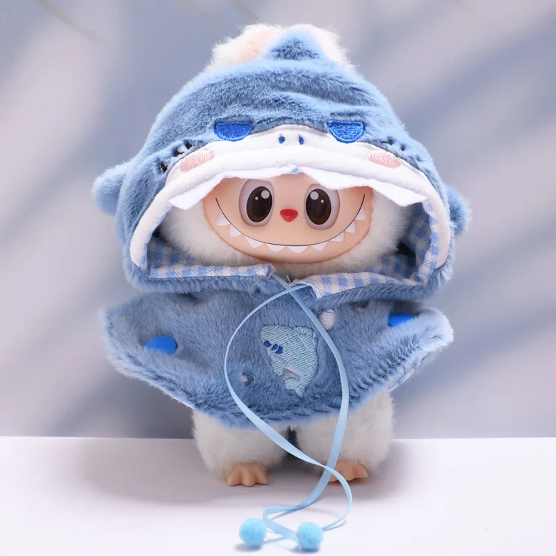 For 17cm Labubu Dolls Accessories DIY Doll Clothes Heartbeat Long Eared Furry Rabbit Costume Cartoon Dress Up Labubu Outfit For 17cm Labubu Dolls Accessories DIY Doll Clothes Heartbeat Long Eared Furry Rabbit Costume Cartoon Dress Up Labubu Outfit