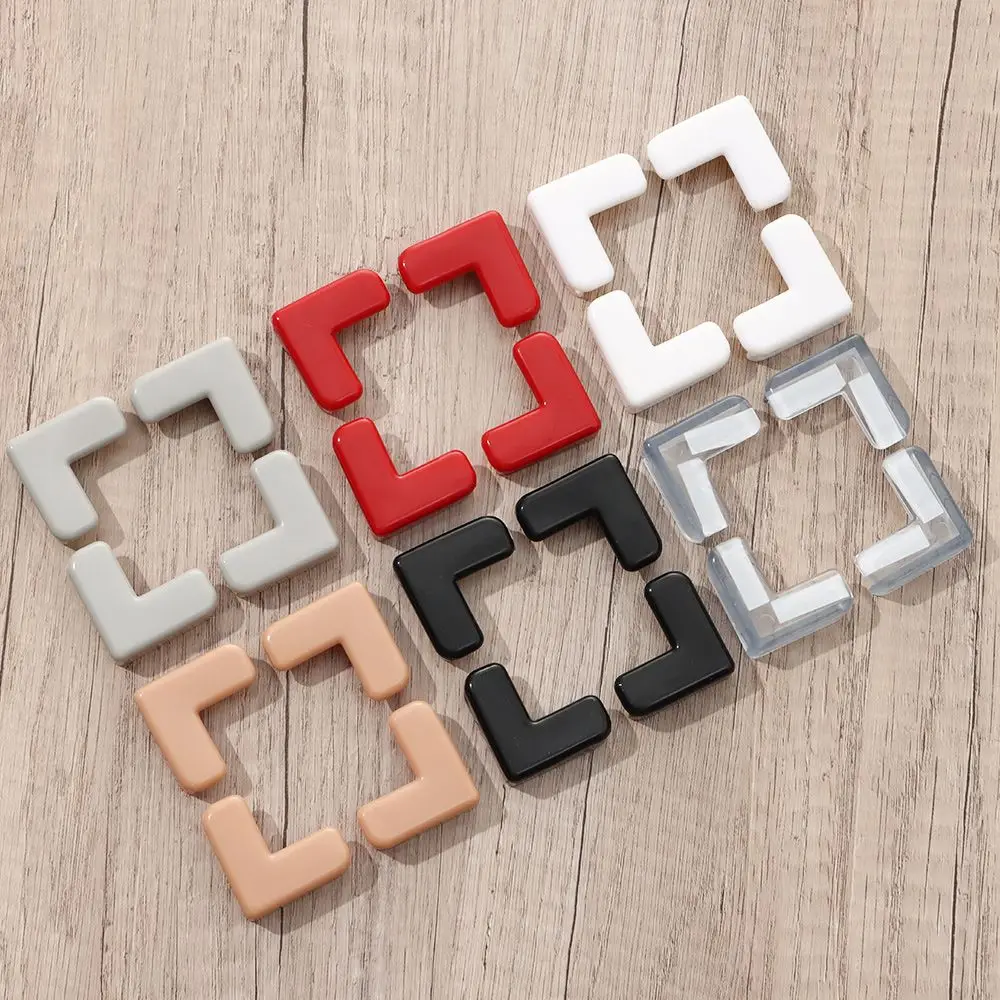 、4pcs Baby Safety Colorful Silicone Protector Table Corner Edge Protection Cover Electric Socket Children Anticollision Guards