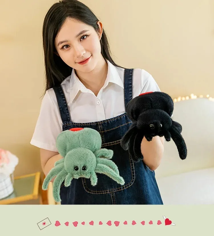 Simulation Black Spider Jumping Spider Doll Crawling Pet Doll Plush Cute Reptile Plush Toy Super Cute Doll Simulation Black Spider Jumping Spider Doll Crawling Pet Doll Plush Cute Reptile Plush Toy Super Cute Doll