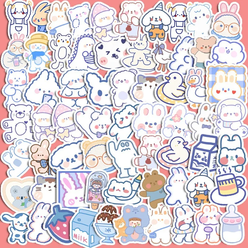 90pcs Blue Brownie Cute Animal Graffiti Stickers Children's Diy Stationery Computer Stickers Student Stationery 90pcs Blue Brownie Cute Animal Graffiti Stickers Children's Diy Stationery Computer Stickers Student Stationery
