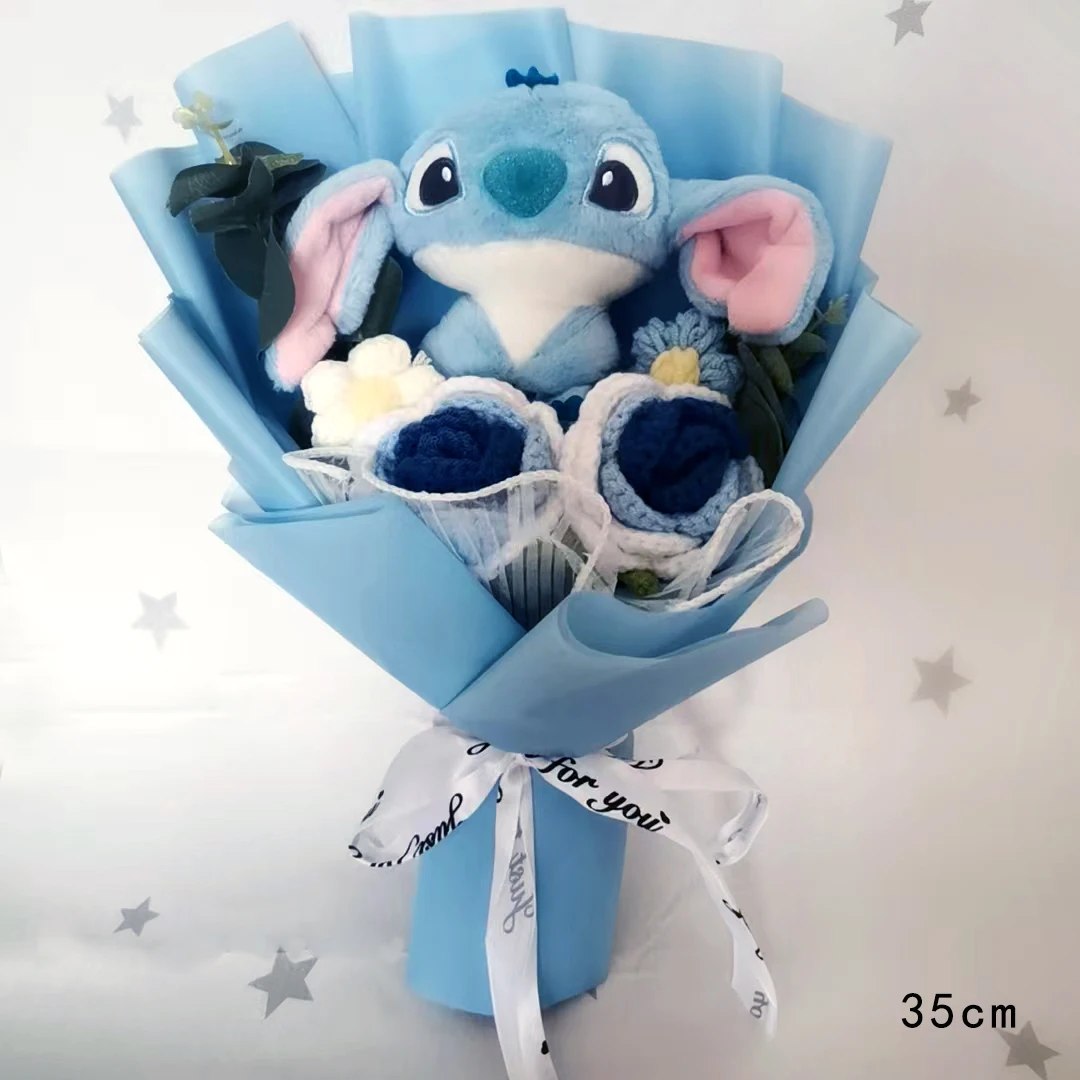 Lilo & Stitch Bouquet Major Holiday Gift PVC Rose Sunflower Anime Stuffed Doll Birthday Girl Valentine'S Christmas Day Girl Gift Lilo & Stitch Bouquet Major Holiday Gift PVC Rose Sunflower Anime Stuffed Doll Birthday Girl Valentine'S Christmas Day Girl Gift