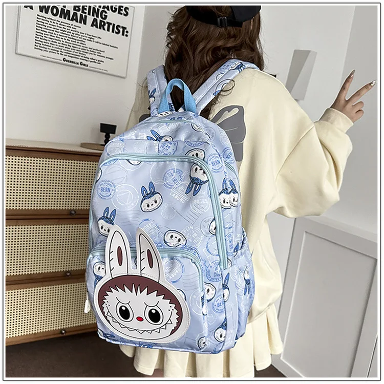 Large Capacity Cartoon Labubu Student Backpack Waterproof Kawaii Brown Monster Kids Cute Shouder Bag Elementary School Use Large Capacity Cartoon Labubu Student Backpack Waterproof Kawaii Brown Monster Kids Cute Shouder Bag Elementary School Use