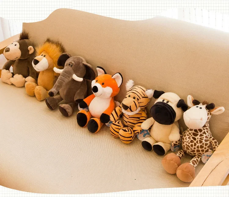 Stuffed Plush Animals Toys Soft Dolls Jungle Lion Elephant Tiger Dog Fox Monkey Deer Children Gift Kawaii Baby Kids Hobbie Toys Stuffed Plush Animals Toys Soft Dolls Jungle Lion Elephant Tiger Dog Fox Monkey Deer Children Gift Kawaii Baby Kids Hobbie Toys