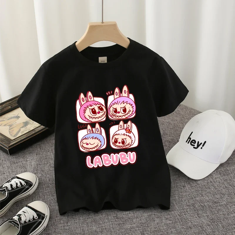 Labubu Kids T-shirt Cotton Cute Anime Print Tees Short Sleeve Kawaii Pink Cartoon Girl Summer Casual Clothes Birthday Party Gift Labubu Kids T-shirt Cotton Cute Anime Print Tees Short Sleeve Kawaii Pink Cartoon Girl Summer Casual Clothes Birthday Party Gift