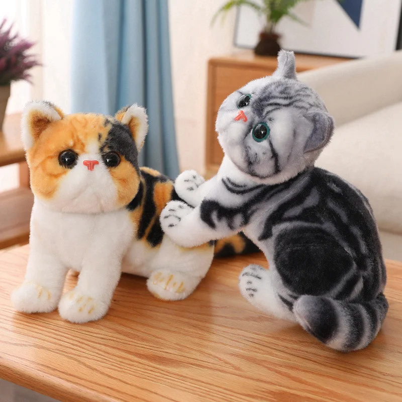 1pc 4 Colors INS Like Real Prone Cat Plush Doll Stuffed Pure Colors Grey White Yellow Kitten Toy Pets Animal Kids Gift 1pc 4 Colors INS Like Real Prone Cat Plush Doll Stuffed Pure Colors Grey White Yellow Kitten Toy Pets Animal Kids Gift