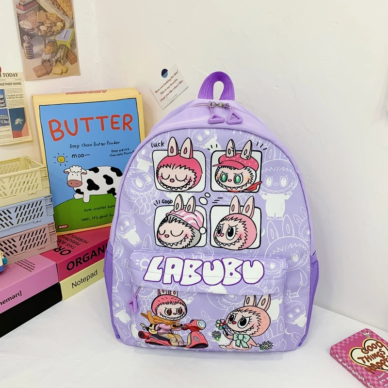 Labubu Large Capacity School bag, Lightweight Preppy Style Cute Backpack, Cartoon Anime Daypack, Casual Travel Commute Knapsack Labubu Large Capacity School bag, Lightweight Preppy Style Cute Backpack, Cartoon Anime Daypack, Casual Travel Commute Knapsack