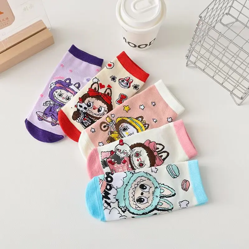 Labubu New Short Socks for Boys Girls Cartoon Cute Stockings Fashion Women Sock Autumn Winter Harajuku Kawaii Socking Kids Gifts Labubu New Short Socks for Boys Girls Cartoon Cute Stockings Fashion Women Sock Autumn Winter Harajuku Kawaii Socking Kids Gifts
