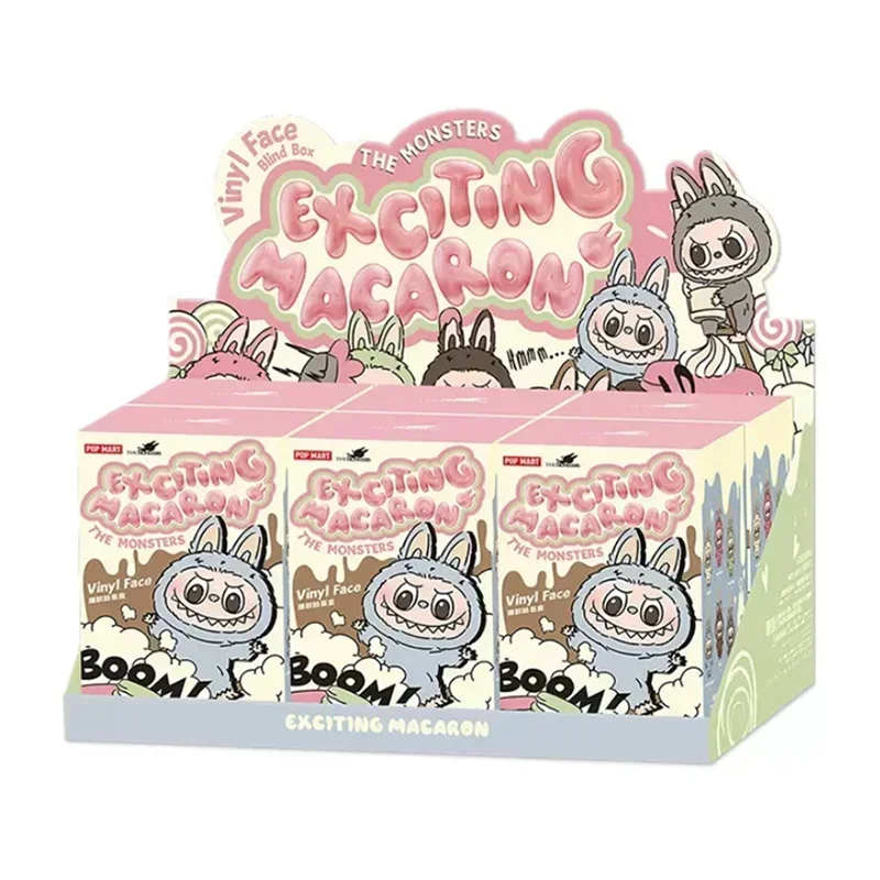 NEW Labubu The Monsters Heartbeat Macaron Enamel Face Blind Box Pvc Figurine Tabletop Ornament Kawaii Doll Kid Birthday Gift
