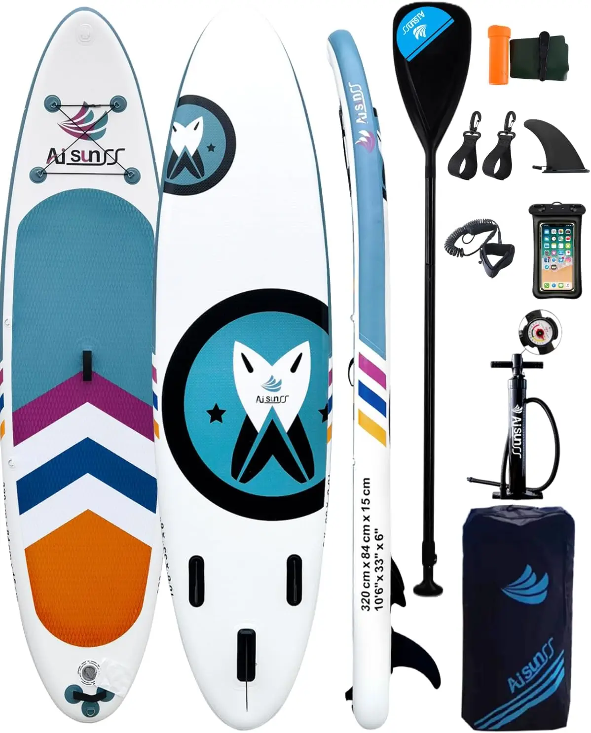 Inflatable Paddle Board for Adult, Paddle Board for All Skill Levels, Wide SUP Board with Primium Accessories Include SUP Carry