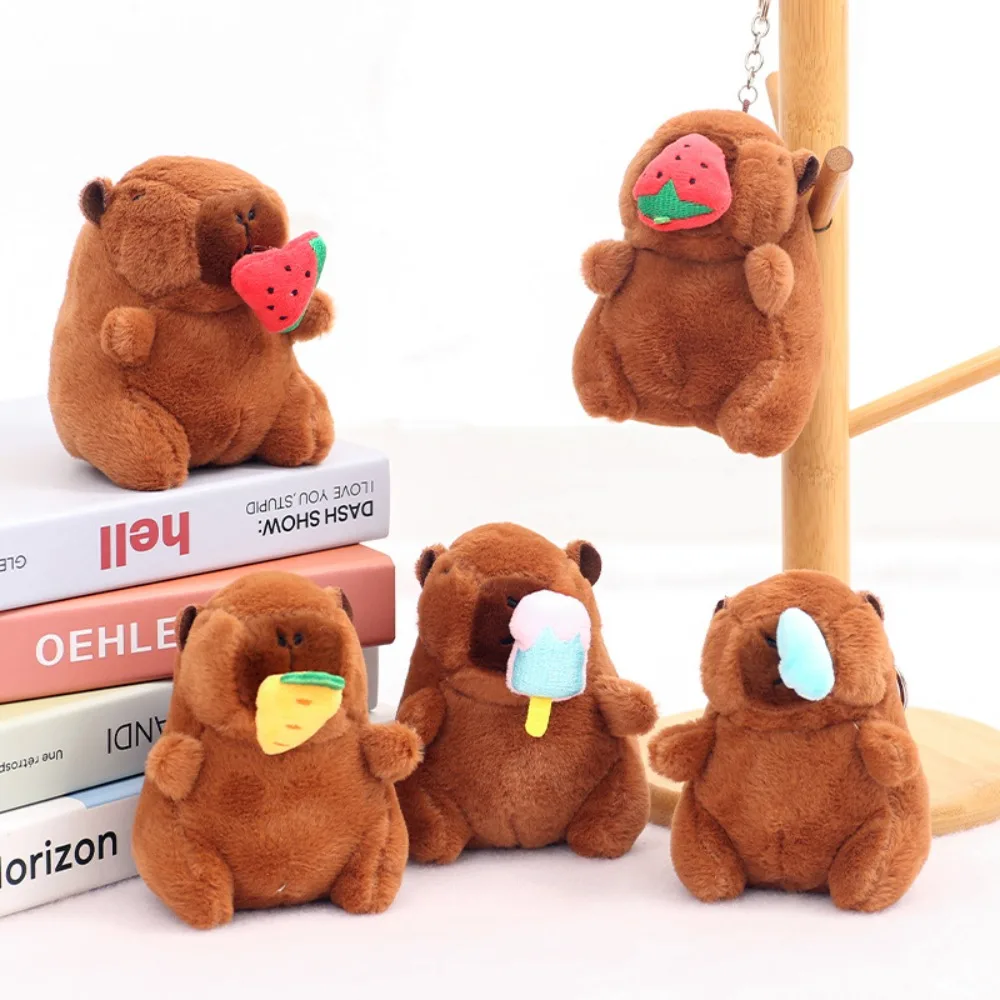 Cute Stuffed Animals Plush Capybara Keychain 12cm Cartoon Simulation Capybara Pendant Snot-Pulling Cute School Bag Pendant Cute Stuffed Animals Plush Capybara Keychain 12cm Cartoon Simulation Capybara Pendant Snot-Pulling Cute School Bag Pendant