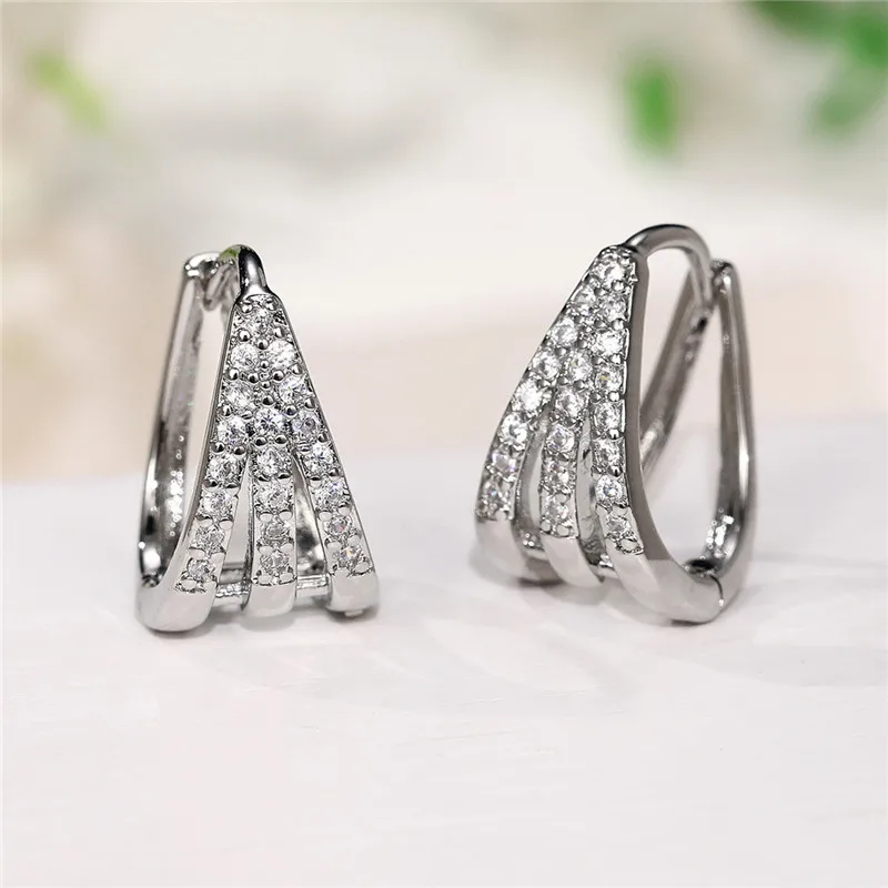 Huitan Colorful CZ Hoop Earrings Women Fashion Ear Hoop Accessories Luxury Bridal Wedding Earrings Statement Jewelry Drop Ship Huitan Colorful CZ Hoop Earrings Women Fashion Ear Hoop Accessories Luxury Bridal Wedding Earrings Statement Jewelry Drop Ship