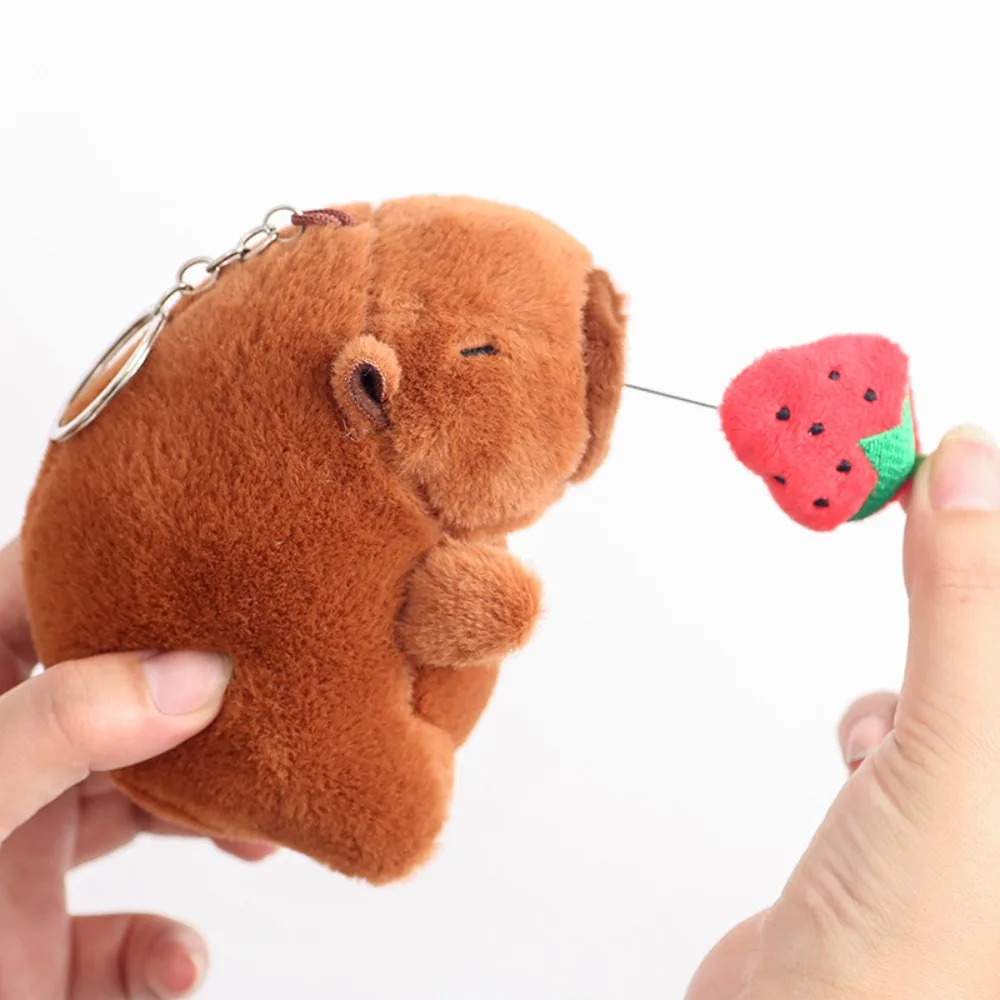 Cute Stuffed Animals Plush Capybara Keychain 12cm Cartoon Simulation Capybara Pendant Snot-Pulling Cute School Bag Pendant Cute Stuffed Animals Plush Capybara Keychain 12cm Cartoon Simulation Capybara Pendant Snot-Pulling Cute School Bag Pendant