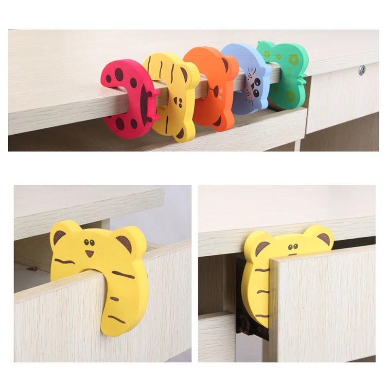 Baby Safety For Newborn Furniture Protection Card Door Stopper Security Cute Animal Care Child Lock Finger Protector Baby Safety For Newborn Furniture Protection Card Door Stopper Security Cute Animal Care Child Lock Finger Protector