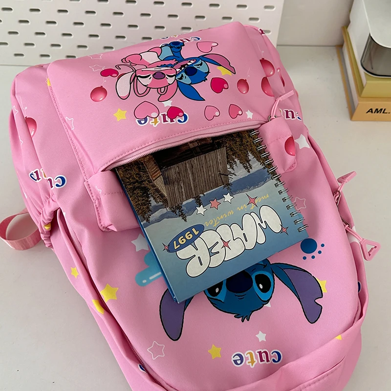 Stitch Cartoon Backpack, Large Capacity Daypack, Lightweight, Durable Nylon Schoolbag for Travel, Daily Commuting and School Stitch Cartoon Backpack, Large Capacity Daypack, Lightweight, Durable Nylon Schoolbag for Travel, Daily Commuting and School