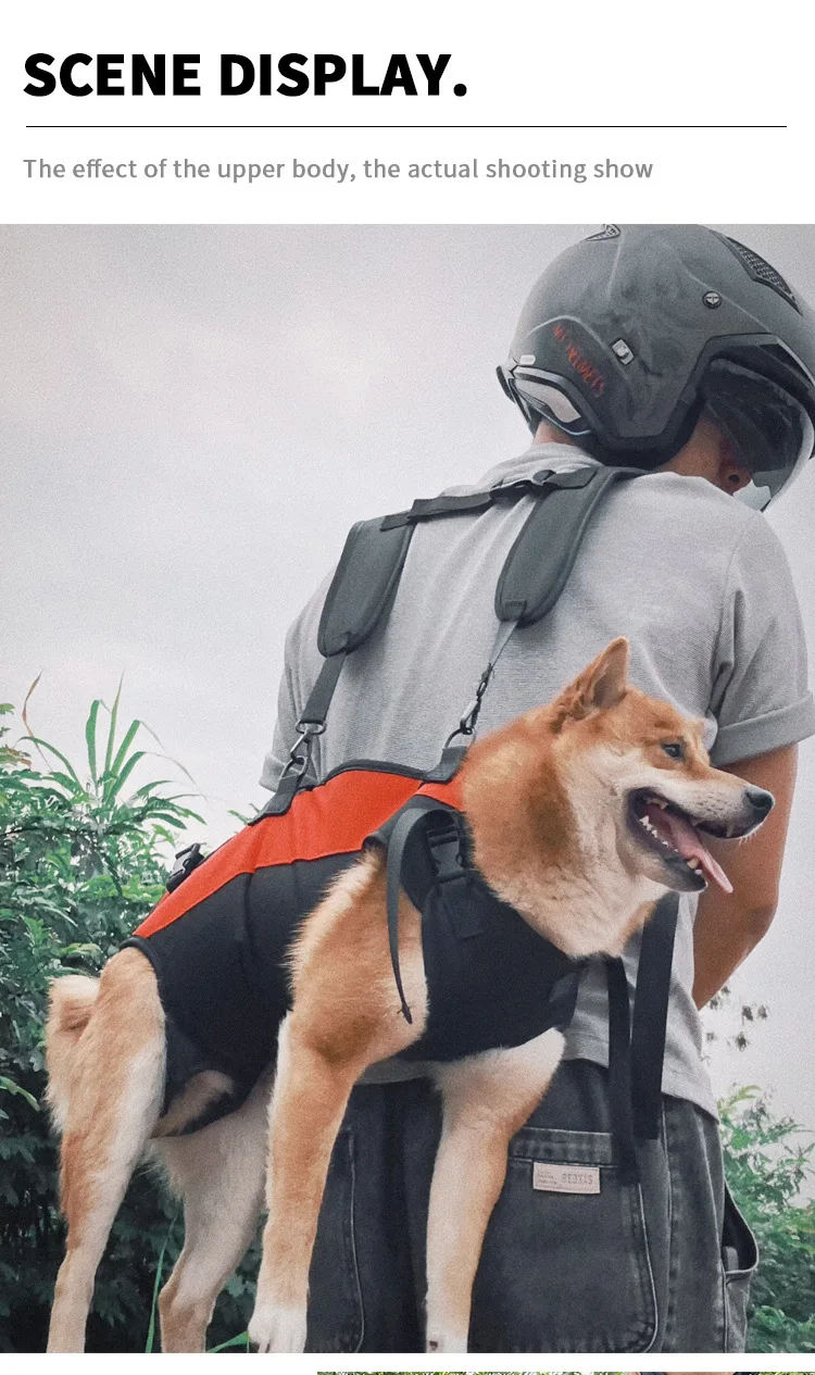 New Pet Cat Dog Double Shoulder Horizontal Hugging Backpack Outdoor Breathable Convenient Four Legs Carrying Bag Pet Products