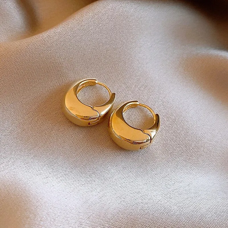 LATS Punk Oval Hoop Earrings Metallic Geometric Ear Buckle Minimalist Style U-shaped Ear Buckle Daily Life Earring Accessories LATS Punk Oval Hoop Earrings Metallic Geometric Ear Buckle Minimalist Style U-shaped Ear Buckle Daily Life Earring Accessories