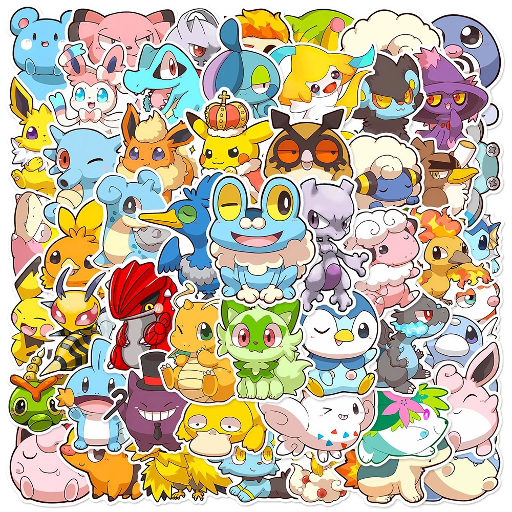 10/30/50PCS Anime Pokemon Cute Stickers Graffiti Decoration DIY Skateboard Phone Fridge Bike Cartoon Decals Fun for Kid Toy Gift 10/30/50PCS Anime Pokemon Cute Stickers Graffiti Decoration DIY Skateboard Phone Fridge Bike Cartoon Decals Fun for Kid Toy Gift