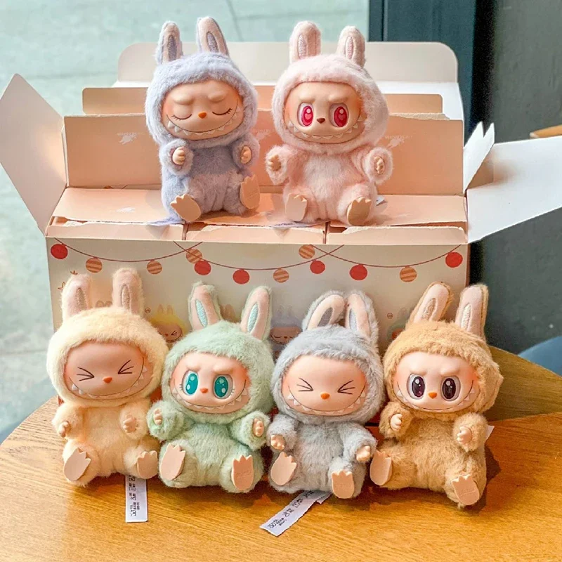 Hot 2 LABUBU  THE MONSTERS Sitting Party Vinyl Plush Blind Box Ornament pendant gift