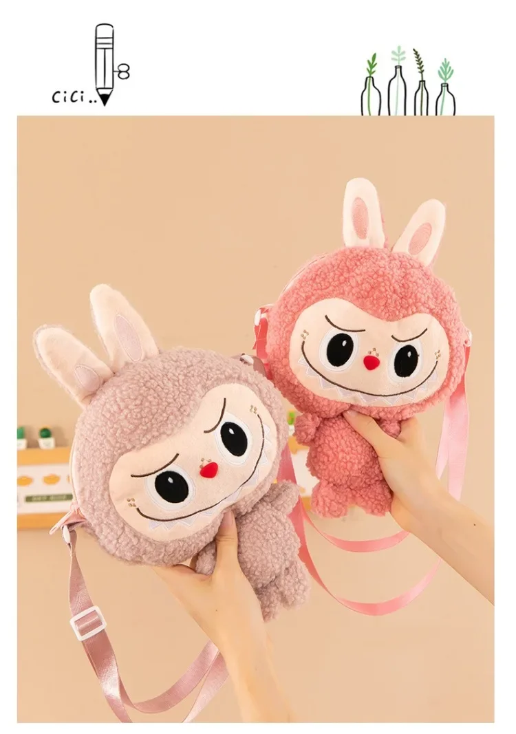 30cm Labubu Shoulder Cartoon Cute Doll Backpack Toy Play Crossbody Pouch Monster Outdoor Travel Bag Christmas Gift 30cm Labubu Shoulder Cartoon Cute Doll Backpack Toy Play Crossbody Pouch Monster Outdoor Travel Bag Christmas Gift