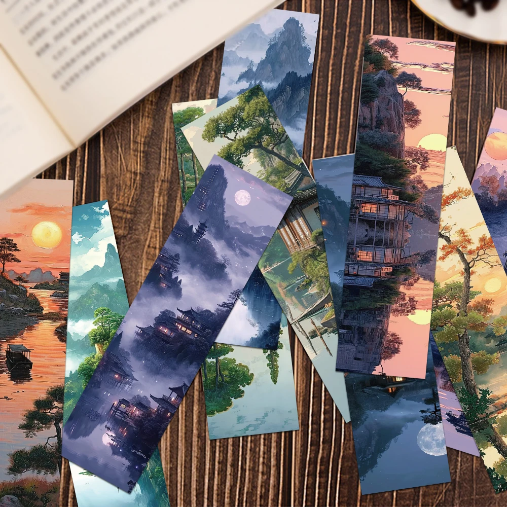 30pcs Chinese Style Landscape Bookmark Decoration Card Reading Pages Books Annotated School Stationary Supplies Creative Gifts 30pcs Chinese Style Landscape Bookmark Decoration Card Reading Pages Books Annotated School Stationary Supplies Creative Gifts