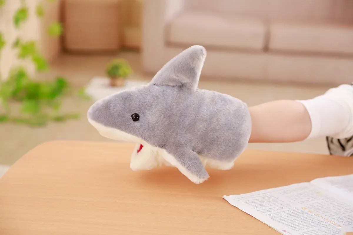 Stuffed Plush Animals Toys Hand Finger Puppet Kawaii Dolls Educational Baby Toys Learning & Education Monkey Tiger Children Gift