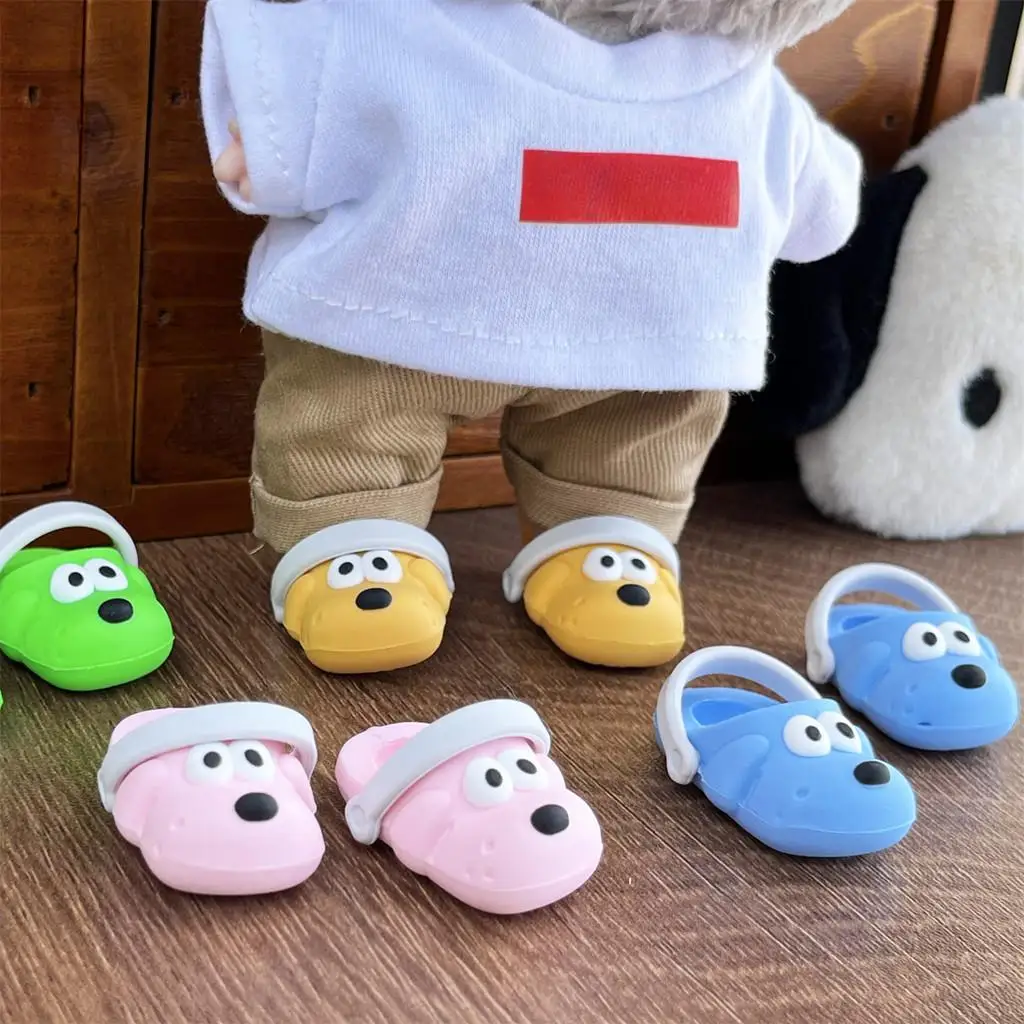 For 17cm labubu shoes puppy dog slippers Dolls Shoes Slipper Toys Casual Sandal Dolls Accessories DIY Doll Toys For 17cm labubu shoes puppy dog slippers Dolls Shoes Slipper Toys Casual Sandal Dolls Accessories DIY Doll Toys