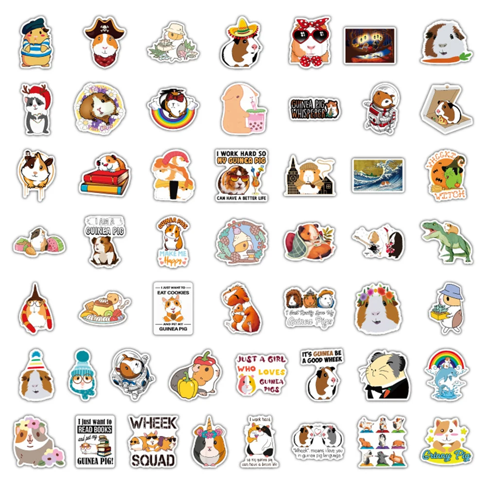 10/30/50/100pcs Kawaii Guinea Pig Cartoon Stickers Cute Kids Decals Toy Phone Skateboard Notebook Funny Animal Graffiti Sticker 10/30/50/100pcs Kawaii Guinea Pig Cartoon Stickers Cute Kids Decals Toy Phone Skateboard Notebook Funny Animal Graffiti Sticker