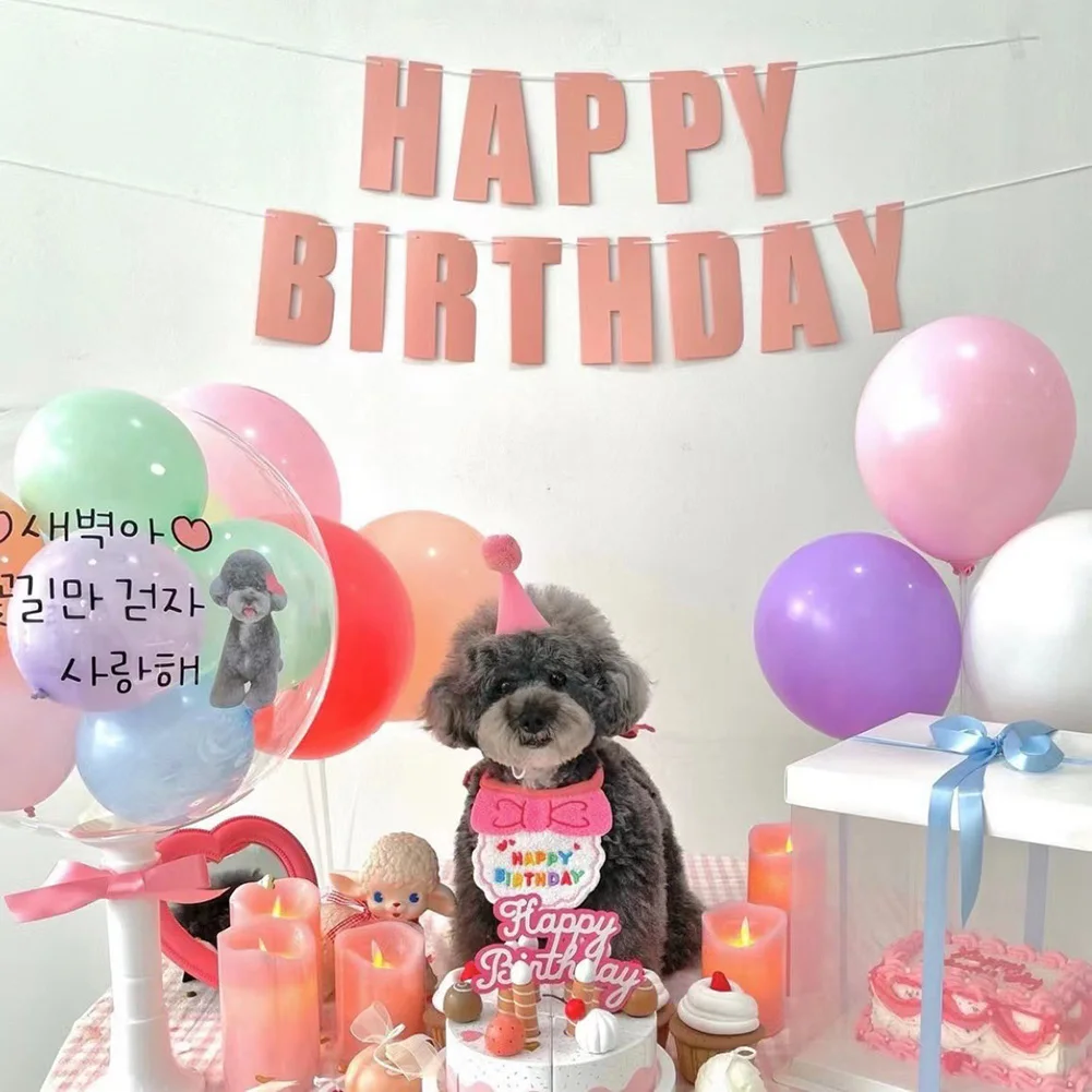 Pet Birthday Scarf Happy Birthday Hat Embroidered Bib Pet Dog Costume Accessory for Party Pet Holiday Birthday Decoration Gifts Pet Birthday Scarf Happy Birthday Hat Embroidered Bib Pet Dog Costume Accessory for Party Pet Holiday Birthday Decoration Gifts