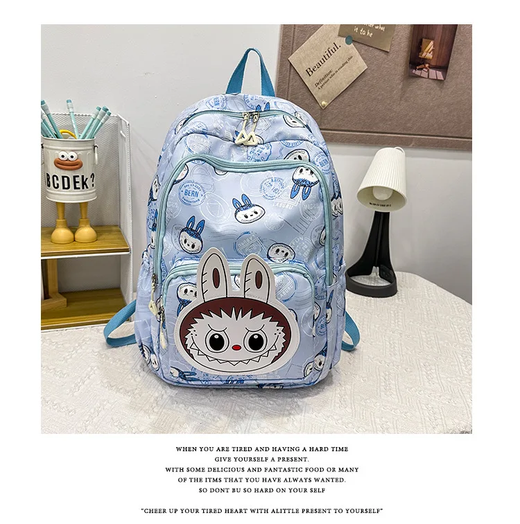 Large Capacity Cartoon Labubu Student Backpack Waterproof Kawaii Brown Monster Kids Cute Shouder Bag Elementary School Use Large Capacity Cartoon Labubu Student Backpack Waterproof Kawaii Brown Monster Kids Cute Shouder Bag Elementary School Use