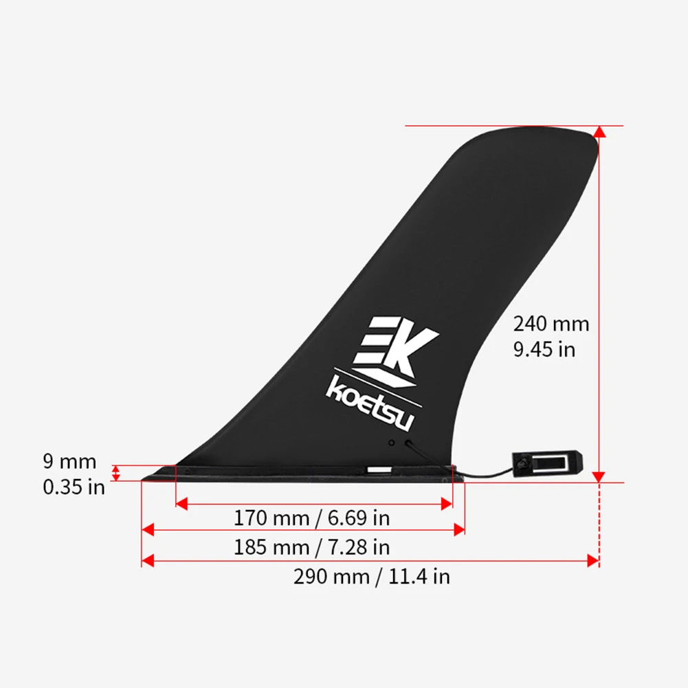 Paddle Board Fin Detachable Longboard Fin Protective Surfboard Tail Fin Stand Up Board Fin for Long Board Surfboard