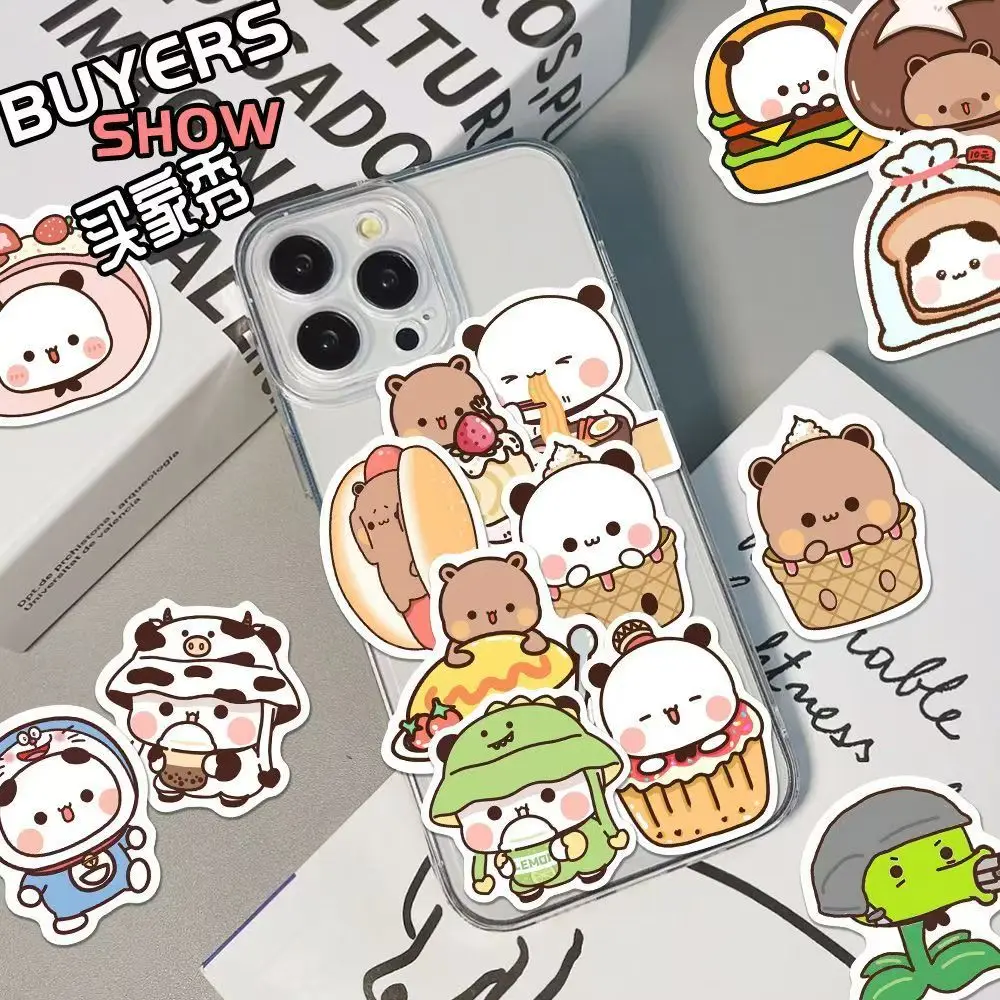 50pcs/Set Bubu And Dudu Panda Bear Sticker Food Serise Waterproof Cartoon Bear and Panda Sticker Toys 50pcs/Set Bubu And Dudu Panda Bear Sticker Food Serise Waterproof Cartoon Bear and Panda Sticker Toys