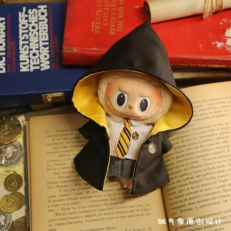 Labubu Rabu Doll Clothes Set Pendant Doll Clothes Decoration 15 17cm Size Doll Clothes School Uniform Magic Academy